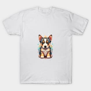 Cute little puppy dog digital painting T-Shirt